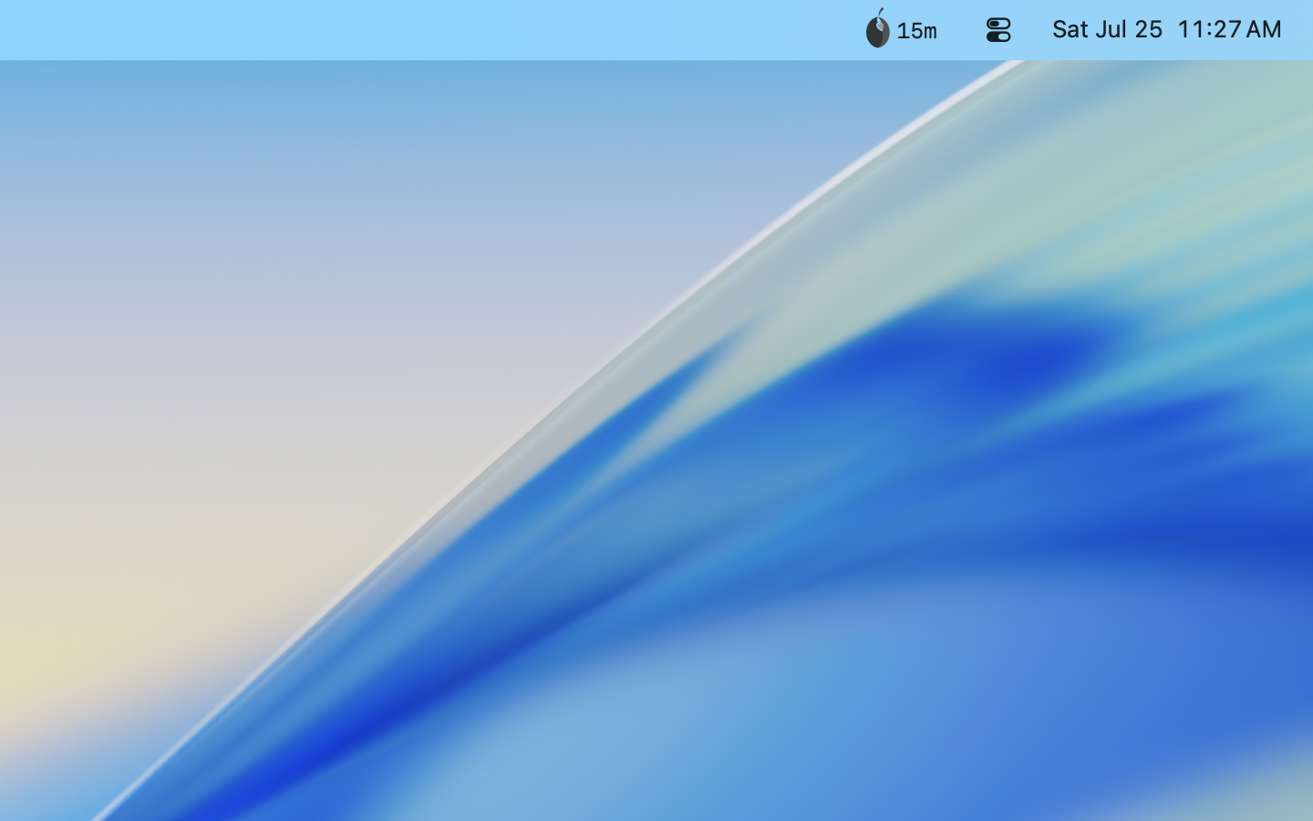 Tamarillo Timer's countdown sitting quietly in the macOS menu bar